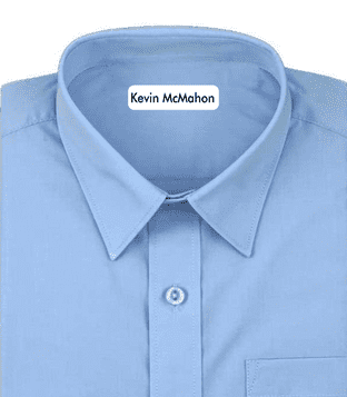 36 x Black Personalised Iron on Vinly Labels