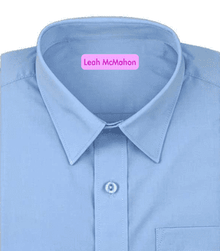 36 x Pink Personalised Iron on Vinly Labels