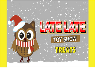 4 Large Owl & Snow Late Late Toy Show Treat Stickers