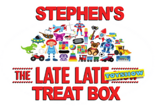 4 Large Personalised Late Late Toy Show Treat Box Stickers