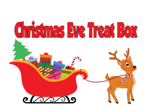 4 Large Reindeer Christmas Eve Treat Box Stickers