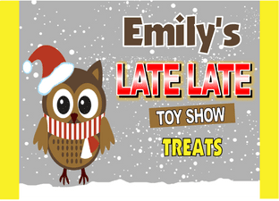 4 Personalised Large Owl Late Late Toy Show Treat Stickers
