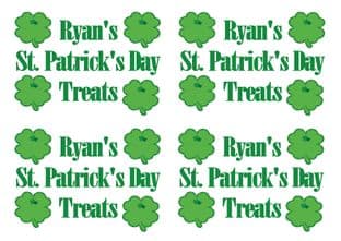 4 Personalised St. Patrick's Day Stickers