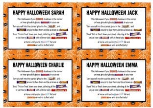 4 x Halloween Chocolate Box /Bag Stickers