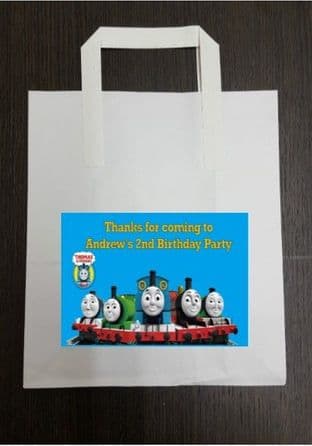 4 x Thomas the Tank Engine Birthday Party Bags with Personalised Sticker
