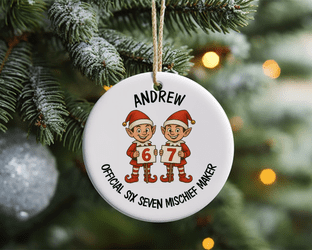 6 7 Elves Christmas Ornament Decoration