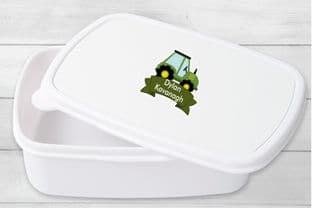 6 x Waterproof Green Tractor Themed Labels