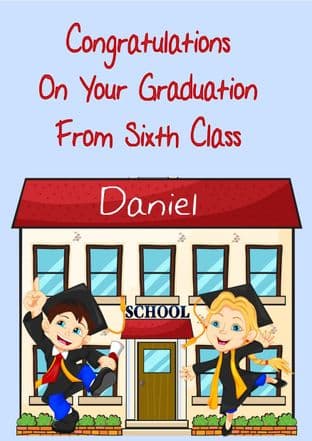 6th Class Graduation Card Design 1