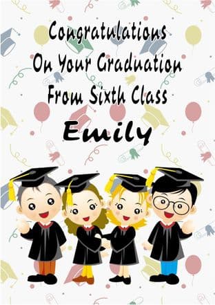 6th Class Graduation Card Design 2