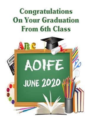 6th Class Graduation Card Design 4