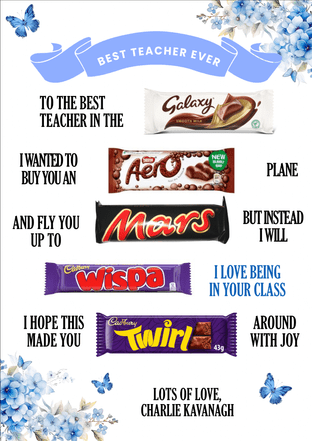 A3 Teacher Chocolate Board - Blue