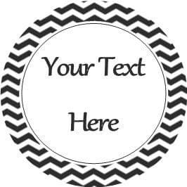 Any Occasion Your Text Stickers Black Chevron