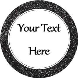 Any Occasion Your Text Stickers Black Sparkle