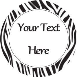 Any Occasion Your Text Stickers Black Zebra Print