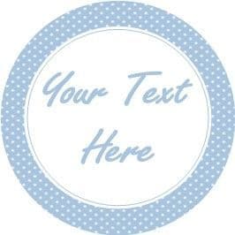 Any Occasion Your Text Stickers Blue Polka Dot