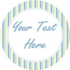 Any Occasion Your Text Stickers Blue Stripes