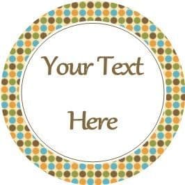 Any Occasion Your Text Stickers Brown Orange Spots