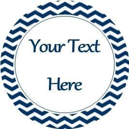 Any Occasion Your Text Stickers Dark Blue Chevron