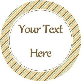 Any Occasion Your Text Stickers Green Blue Stripes