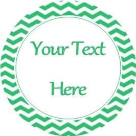 Any Occasion Your Text Stickers Green Chevron