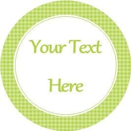 Any Occasion Your Text Stickers Green Gingham