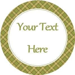 Any Occasion Your Text Stickers Green Tartan