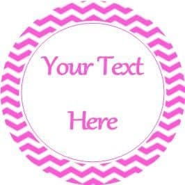 Any Occasion Your Text Stickers Pink Chevron