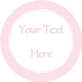 Any Occasion Your Text Stickers Pink Gingham