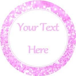 Any Occasion Your Text Stickers Pink Glitter