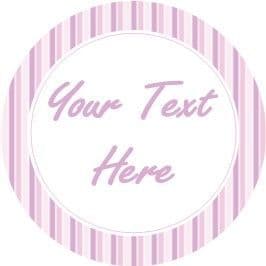 Any Occasion Your Text Stickers Pink Stripes