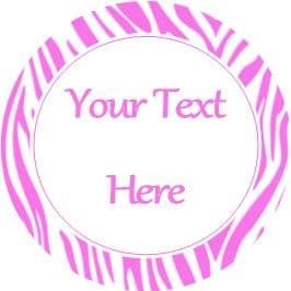 Any Occasion Your Text Stickers Pink Zebra Print