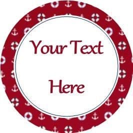 Any Occasion Your Text Stickers Red Blue Nautical