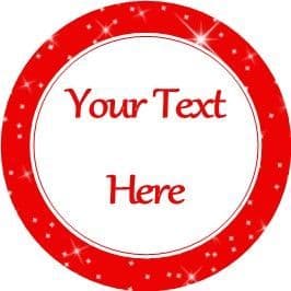 Any Occasion Your Text Stickers Red Sparkle