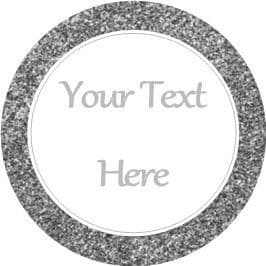 Any Occasion Your Text Stickers Silver Grey Sparkle