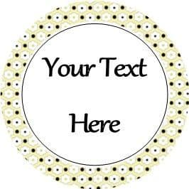 Any Occasion Your Text Stickers Yellow Black Flower