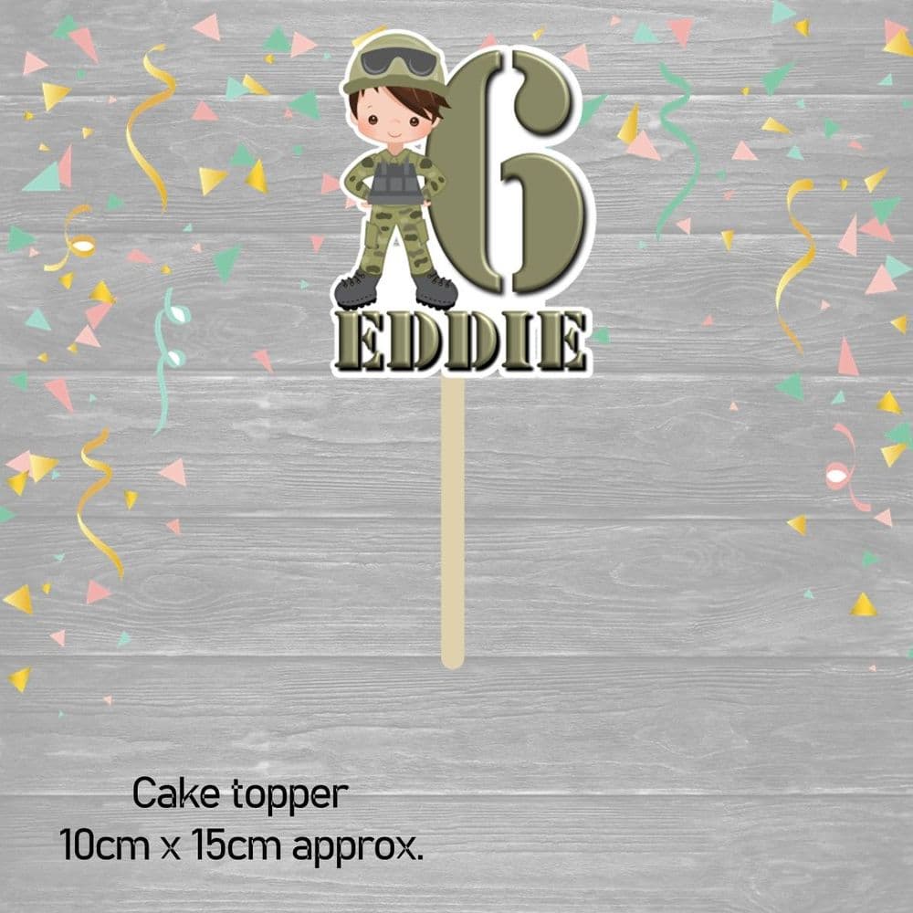 Army Solider Cake Topper