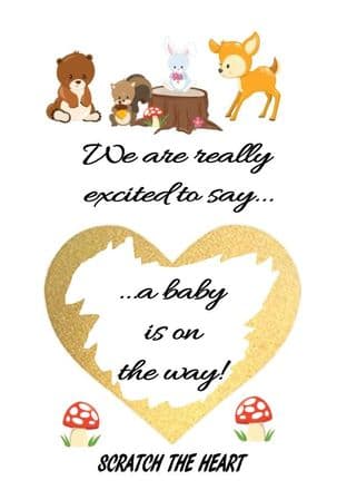 Baby animals pregnancy reveal card