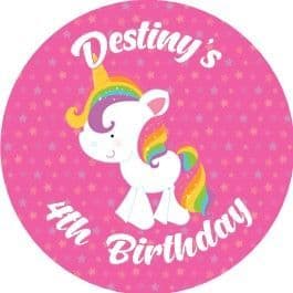 Baby Rainbow Unicorn Stickers