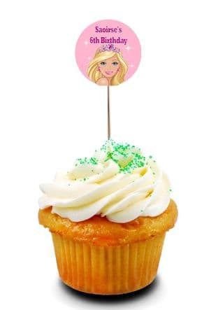 Barbie Cupcake Picks/Toppers