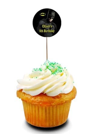 Batman Cupcake Picks/Toppers