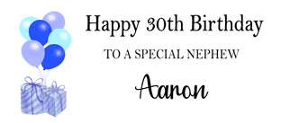 Birthday Gift Wallet Blue Balloons