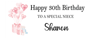 Birthday Gift Wallet Pink Balloons