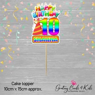 Birthday Party Cake Topper