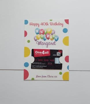 Birthday Pink & Purple Gift Card Holder