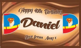 Birthday Superman Superhero Initial Bar Wrapper