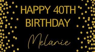 Black & Gold Birthday Galaxy Bar Wrapper