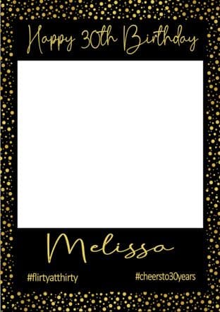 Black & Gold Selfie Frame