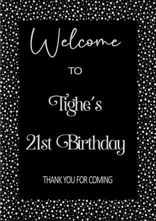 Black & Silver Any Occasion Welcome