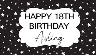 Black Stars Birthday Galaxy Bar Wrapper