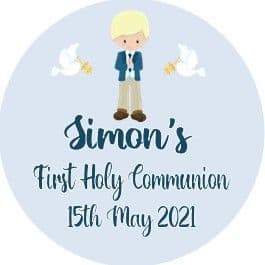 Blonde Hair Boy Communion Sticker 2